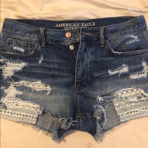 American Eagle Hi-Rise Festival Shorts